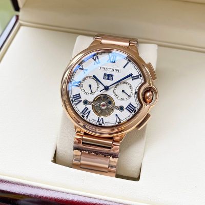 Cartier 316L Steel Automatic Movement 44*12MM Men's Fashion Business Wrist Watch